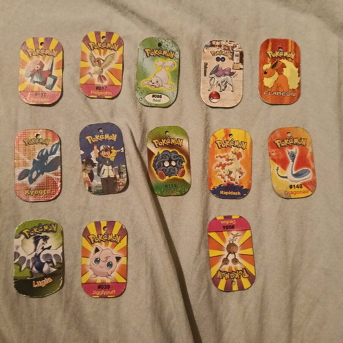 Pokemon tags used in fairly good condition