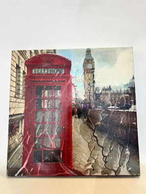 Canvas painting of London 40x39.5 used