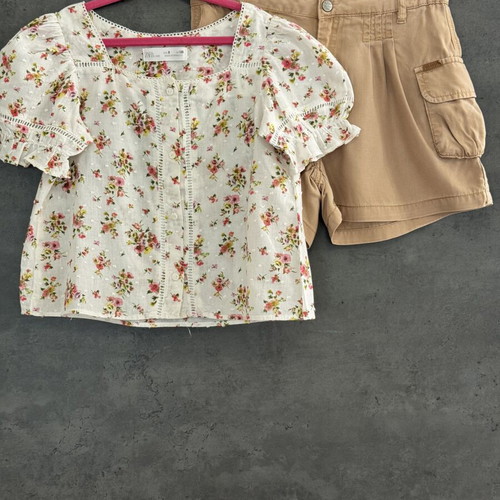 Girls' summer clothing set used, ages 6-8, multicolored, brands included