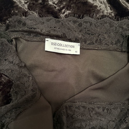 BSB velvet negligee dress, black, size M
