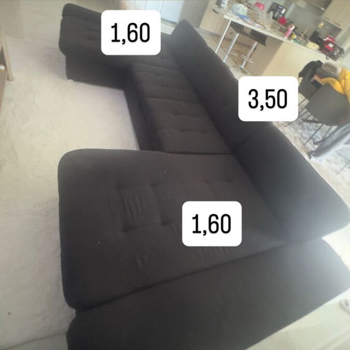 Sofa bed like new, U-shaped with storage compartments