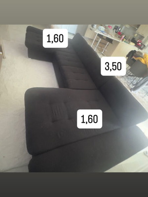 Sofa bed like new, U-shaped with storage compartments