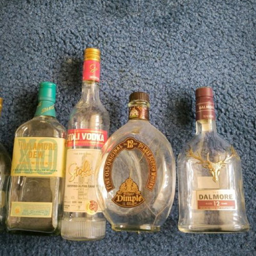 Collection of drink bottles large variety