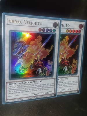 Jurrac Velphito YuGiOh TCG Ultra Rare Foil card like new