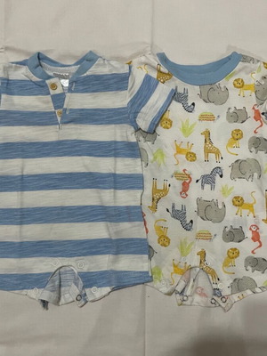 Funky baby clothing set 6 months used