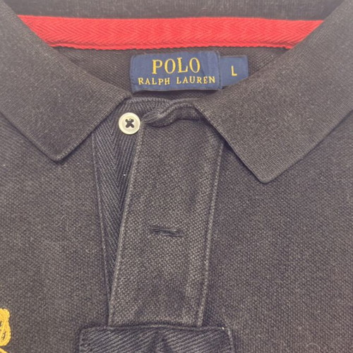 Polo Ralph Lauren Snow Polo Challenge shirt used, size L, black