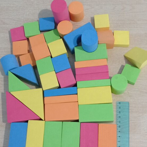 Educational foam building blocks set, like new