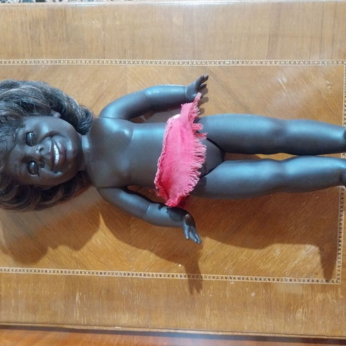 African doll used from the 1960s, height 35 cm