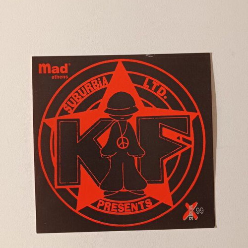 Flyer Mad Athens KΔF Suburbia LTD breakbeat 1999 like new