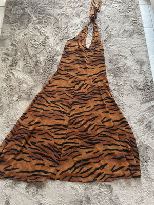 SunsetGo! dress medium with open back and tie neck, like new