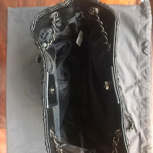 Co and Coo fashion women's shoulder bag new, black with chain