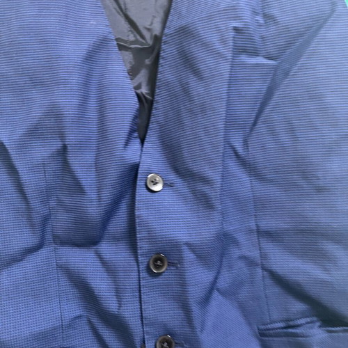 Boss blue vest new 100% wool 52 Italian size large