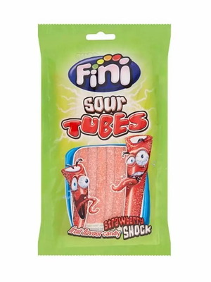 Fini Sour Tubes Strawberry 90gr candy new