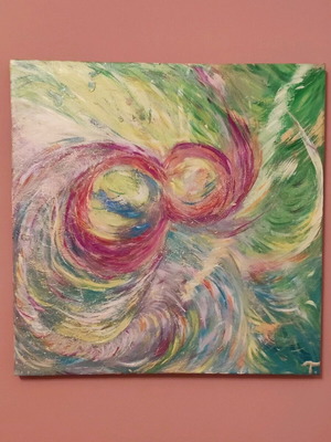 Oil painting on canvas new 50 x 50 cm