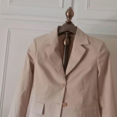 Benetton beige spring jacket new, cotton, size 40