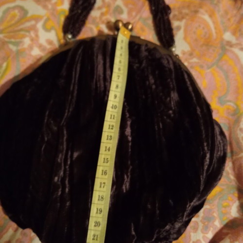 Marks & Spencer velvet evening bag new, brown and purple