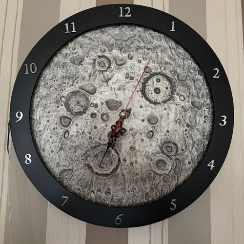 Moon LED Wall Clock 3D Decorative with LED Lighting custom made