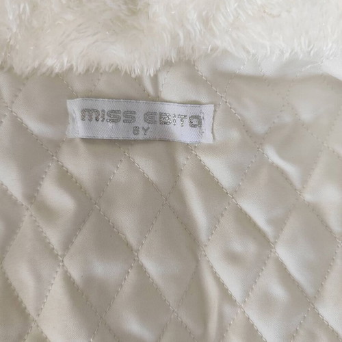 Miss Evita fur vest new, size 6, white