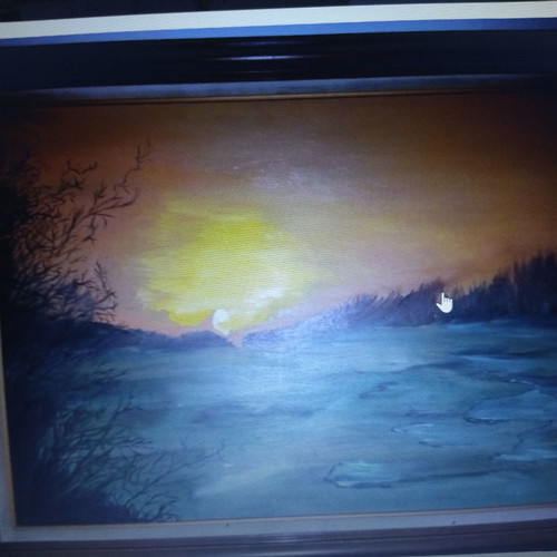 Oil painting authentic canvas artwork with frame new