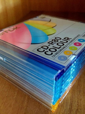 Slim CD/DVD cases used, pack of 10