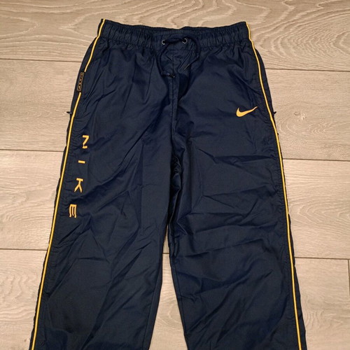 Vintage Nike track pants navy with yellow stripes like new