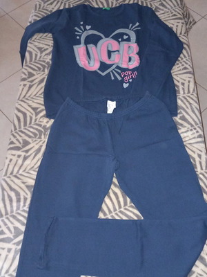 Benetton tracksuit set dark blue for girl size 13-14 years like new