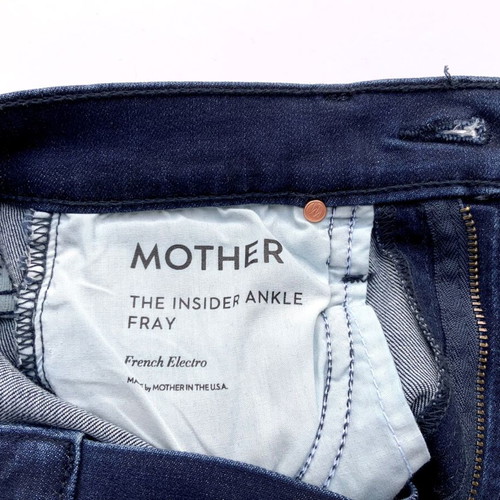 Mother The Insider ankle fray jeans new, dark blue, size 24