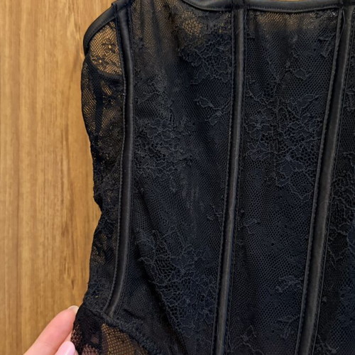 Zara women's corset new, black lace, zipper side, sizes XS and S