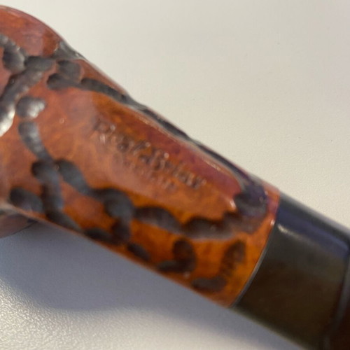 Vintage carved Real Briar smoking pipe used