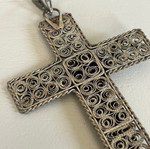 Handmade cross used with filigree decoration and crucifix Christ figure