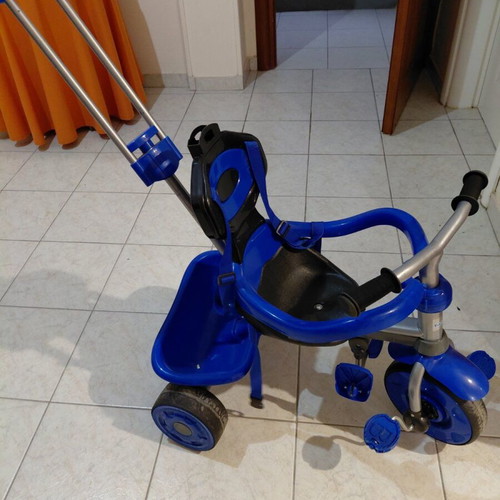 Plastic tricycle used, blue