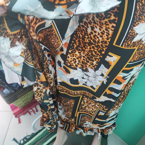 Rima Beachwear Pareo Skirt with Ruffles One Size Animal Print