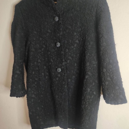 Vintage brocade black coat like new