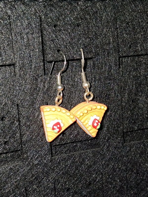 Cake earrings like new, orange