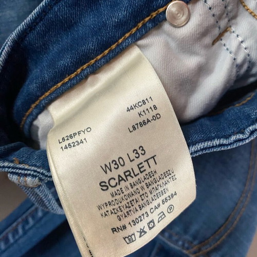 Lee skinny jeans women's used, blue, size 30/33, Scarlett model