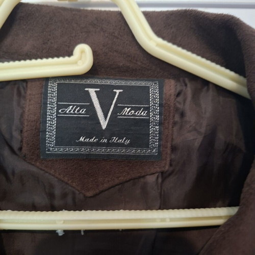 Alta Moda Suede Jacket Made in Italy Large, like new, brown