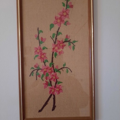 Gobelin embroidered wall clocks like new, set of two