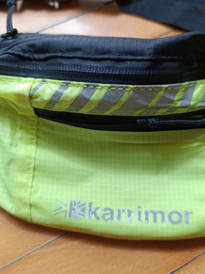 Karrimor waist bag used, neon yellow and green