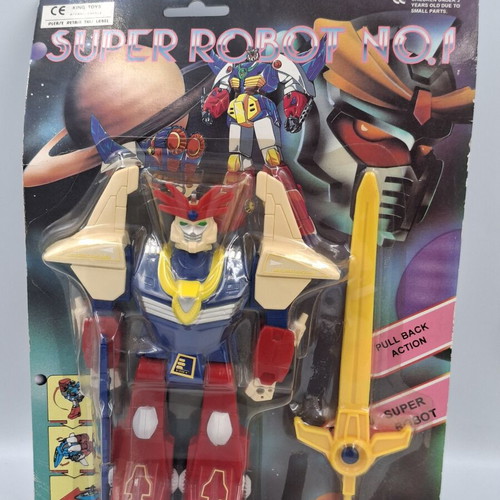Vintage 80's 2 in 1 Super Robot No.1 Gundam Mazinger Ko pull back new