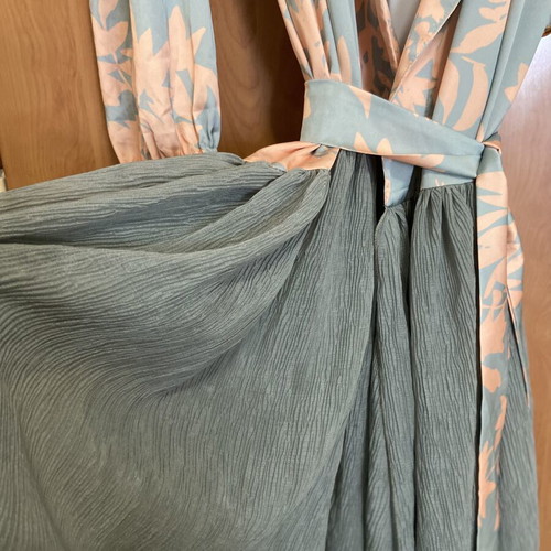 Nidodileda wrap dress with belt like new, colorful, size L