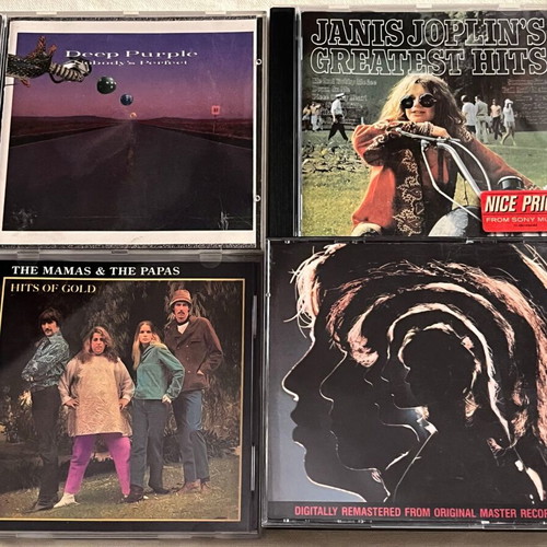 Classic Rock CDs like new, pack with Rolling Stones, Janis Joplin, Deep Purple