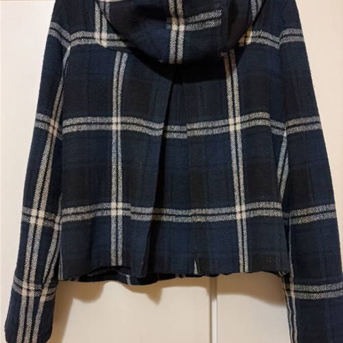 Staff short wool coat used, size S, black and blue