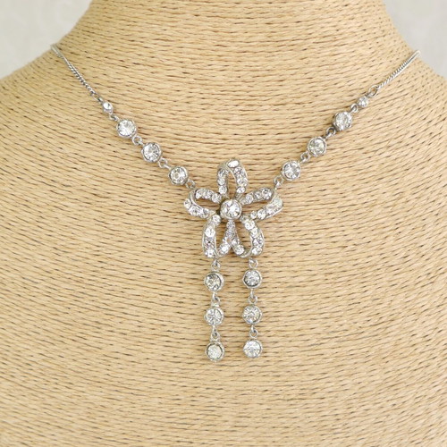 925 Silver Necklace used with cubic zirconia studs