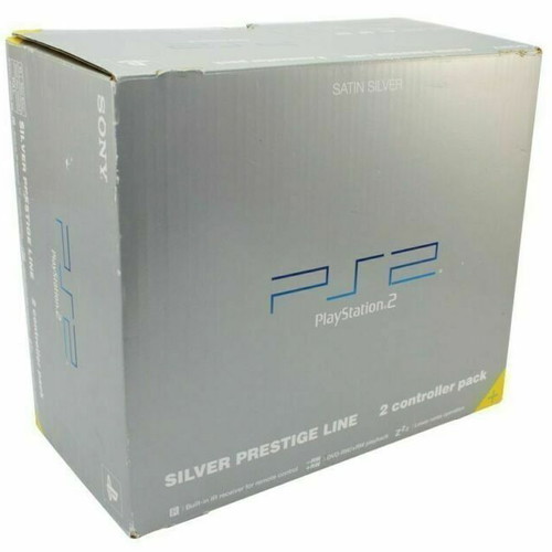 Sony Playstation 2 Silver Prestige Line console box only used