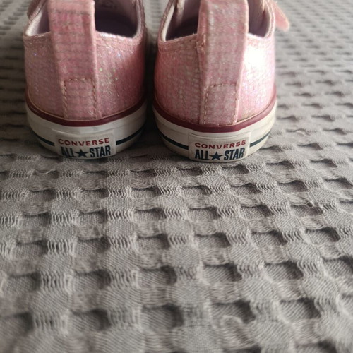 Converse All Star shoes, size 21, pink sparkle