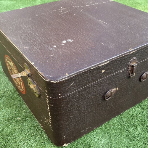 Wheary Aviatrix vintage hat box suitcase with Canadian Pacific Steamship label