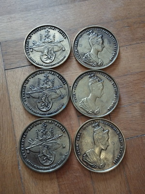 Medals used, set of 6