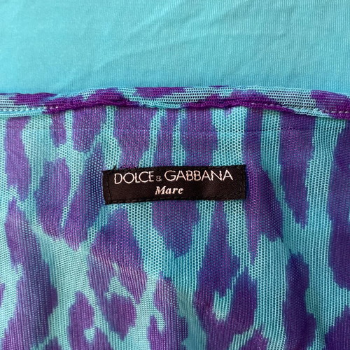 Dolce & Gabbana Mare Vintage Halter Top like new, animal print turquoise and purple
