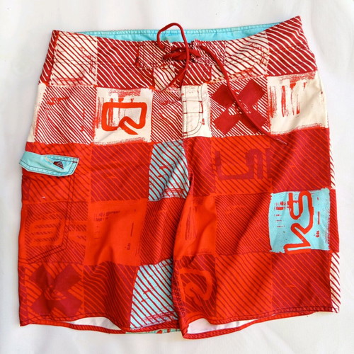 Quiksilver men's swim shorts like new, size 34, red