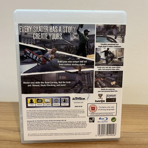 Tony Hawk's Proving Ground PS3 game used